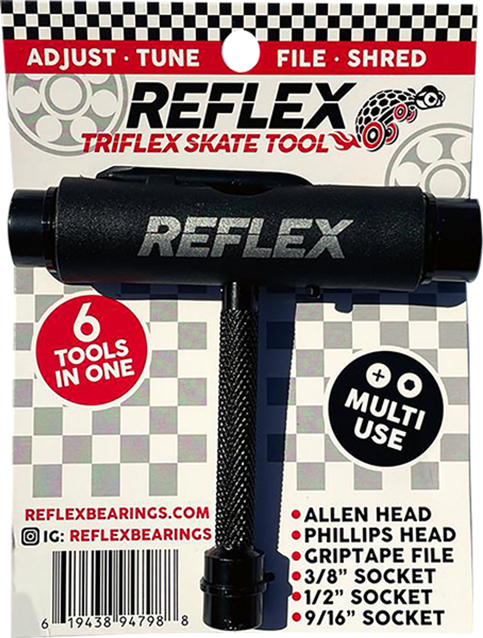 REFLEX TRIFLEX SKATE TOOL BLACK