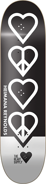 HEART SUPPLY REYNOLDS PEACE SKATEBOARD DECK-8.25 BLK