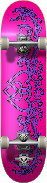 HEART SUPPLY BAM BAMLY SKATEBOARD COMPLETE-7.75 PINK/PURPLE