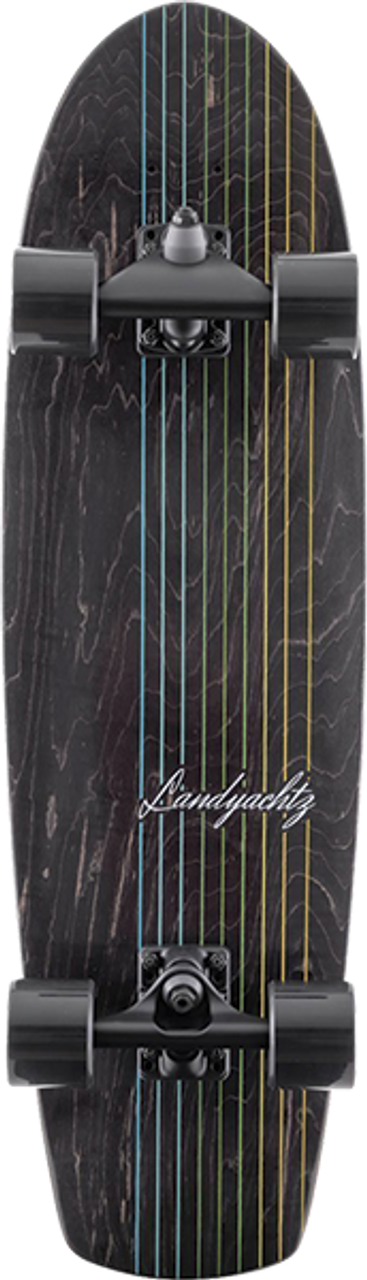 LANDYACHTZ BUTTER BLACK LINES SKATEBOARD COMPLETE-9X31.2