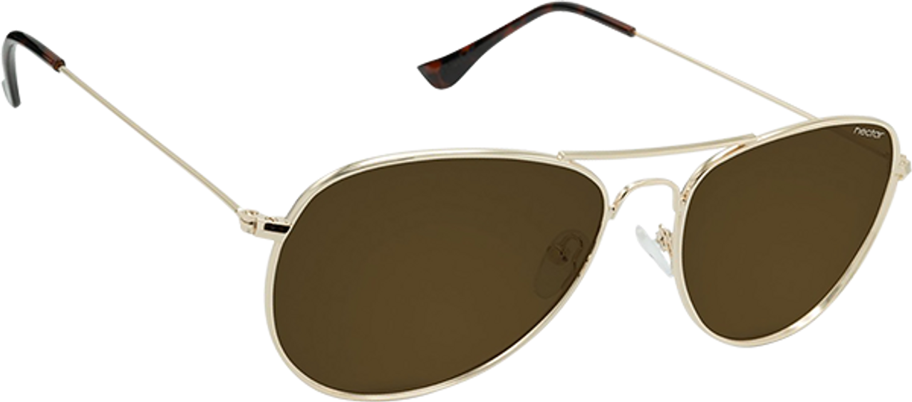 NECTAR SUNGLASSES KITTY HAWK GOLD METAL/AMBER