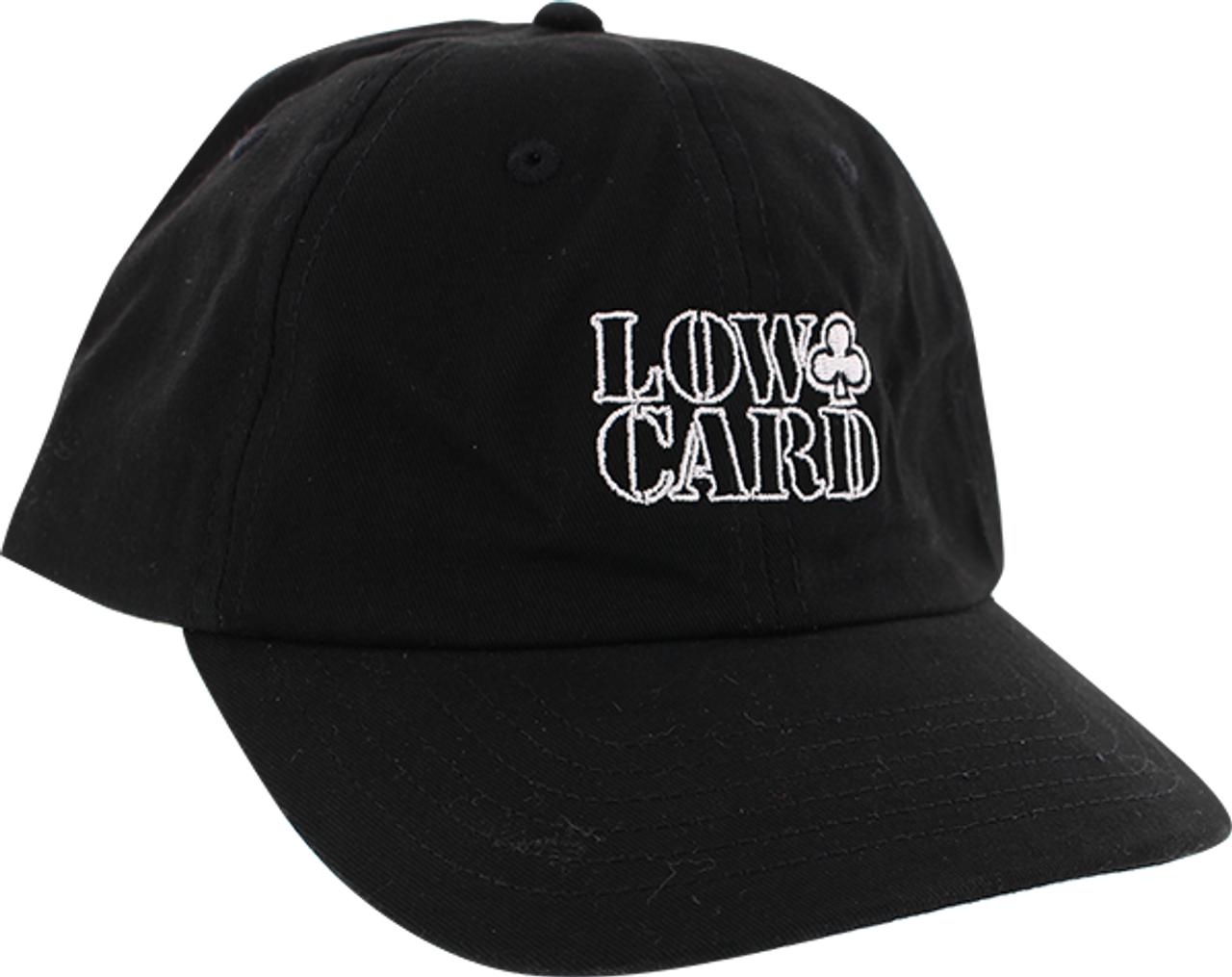 LOWCARD OUTLINE STACKED DAD HAT HAT ADJ-BLACK