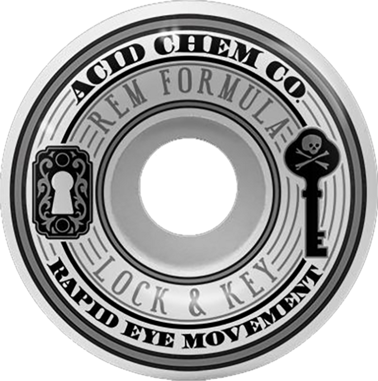 ACID REM LOCK & KEY 52mm 99a WHT WHEELS SET