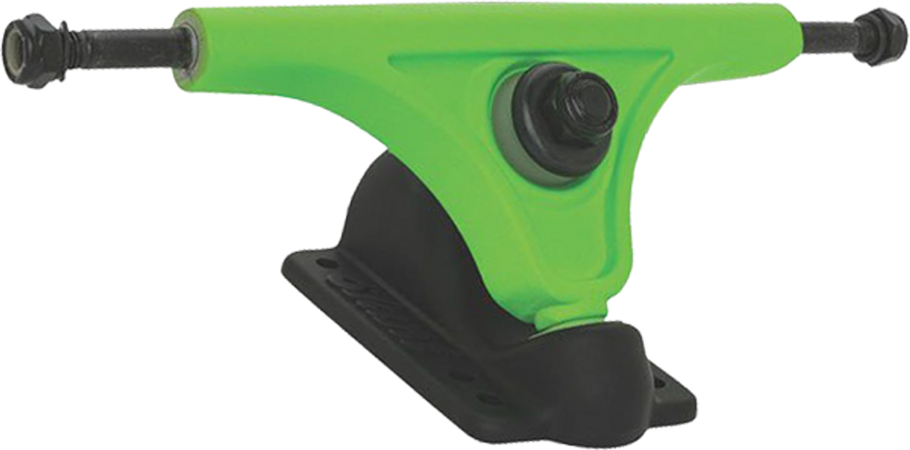 SLANT INVERTED TRUCK 180mm FLORO GRN/BLK magnesium TRUCKS SET