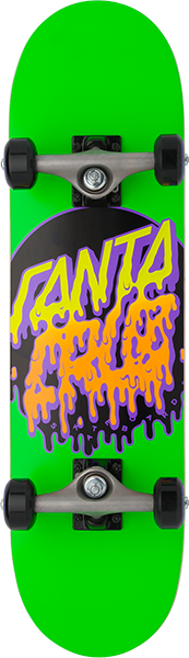 SANTA CRUZ RAD DOT MICRO SKATEBOARD COMPLETE-7.5 GRN