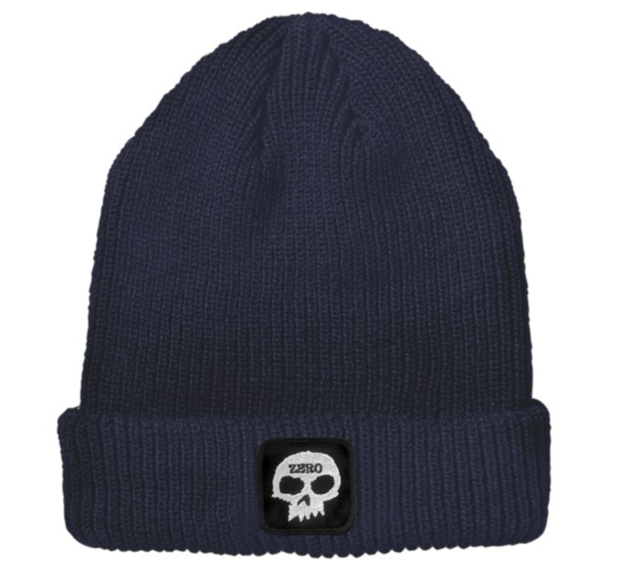 Zero Skull Patch Beanie Navy One Size