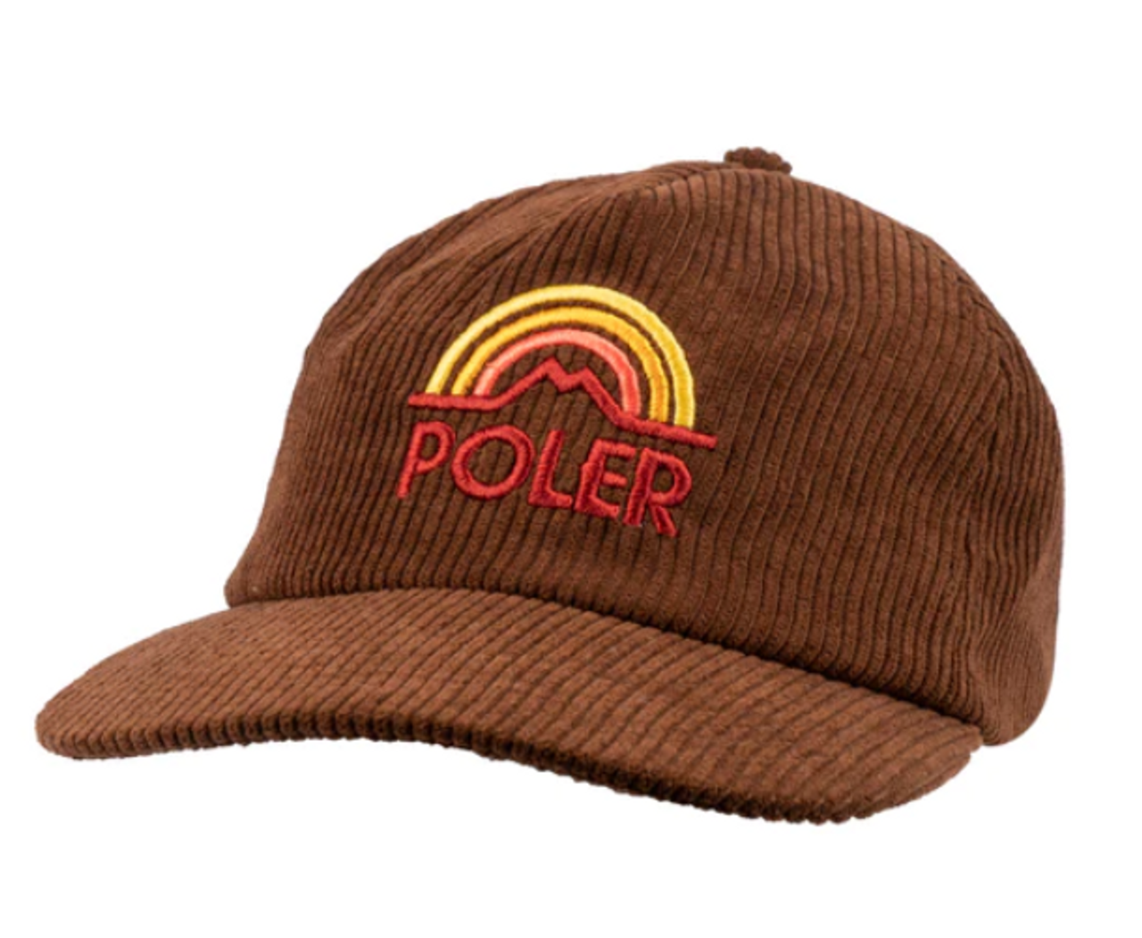 Poler Mountain Rainbow Cord Hat Brown Snapback