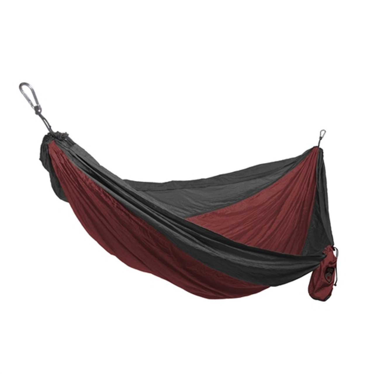 Grand Trunk Single Parachute Nylon Hammock Crimson Charcoal