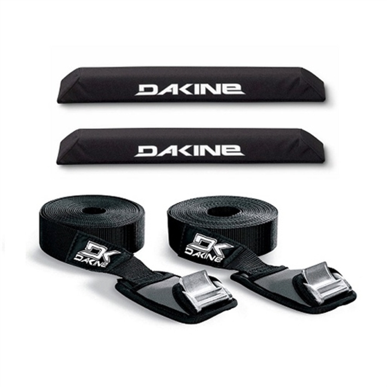 Dakine Aero Rack Pads 18" w/ 12' Baja Straps Black