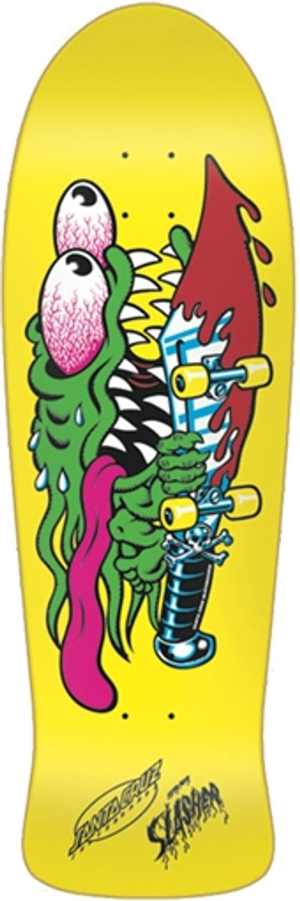 SANTA CRUZ SLASHER Skateboard Deck-10x31 YELLOW reissue
