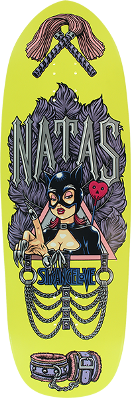 STRANGELOVE NATAS SEAN CLIVER SKATEBOARD DECK-10x32.75 YELLOW