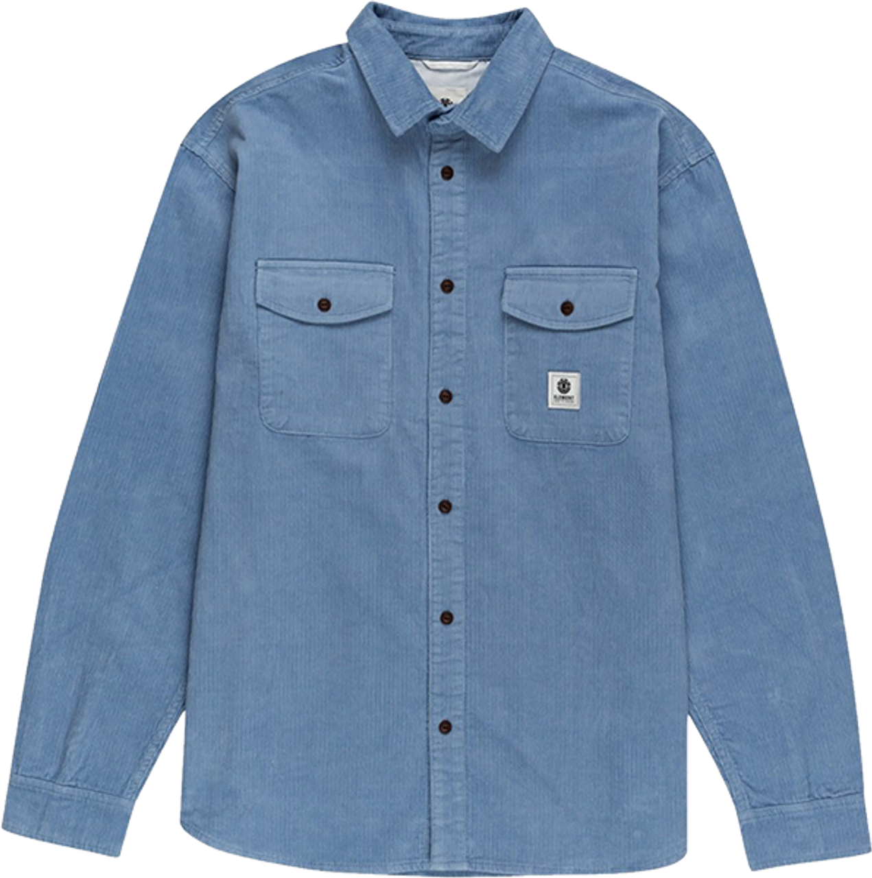 ELEMENT BUILDER CORD L/S BUTTON UP SMALL FADED DENIM