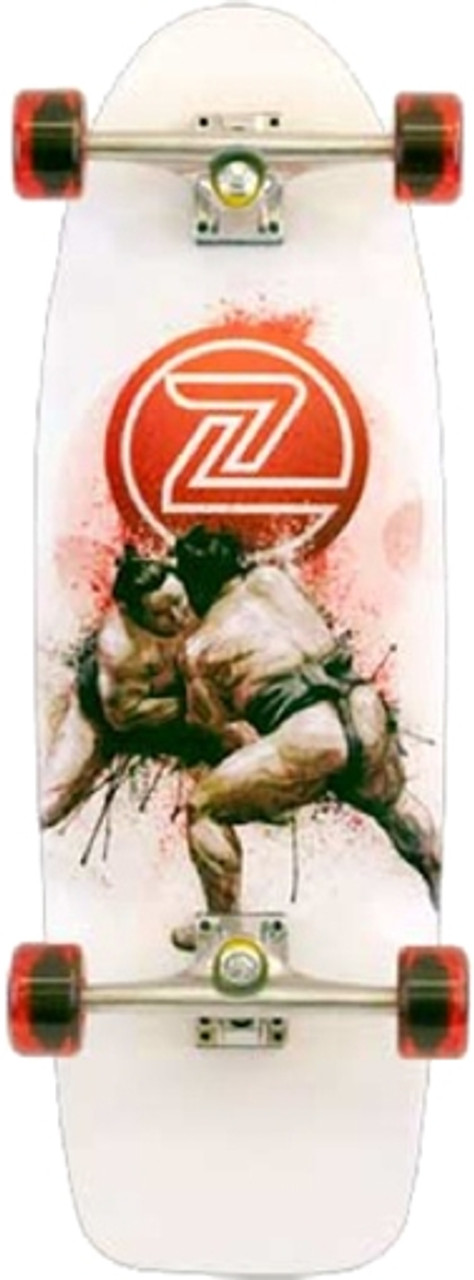 Z-FLEX 9.5" SUMO Skateboard Complete-9.5x29.5 WHT/RED