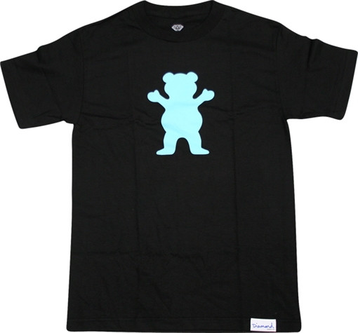 GRIZZLY BEAR LOGO SS Tshirt L-BLACK