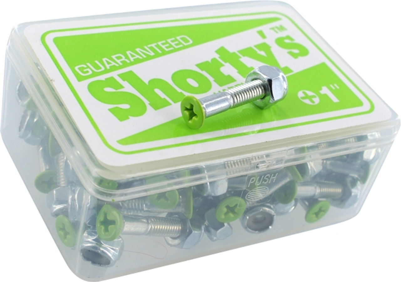 SHORTY'S 1" GREEN 65/SET PHILIPS SKATE HARDWARE