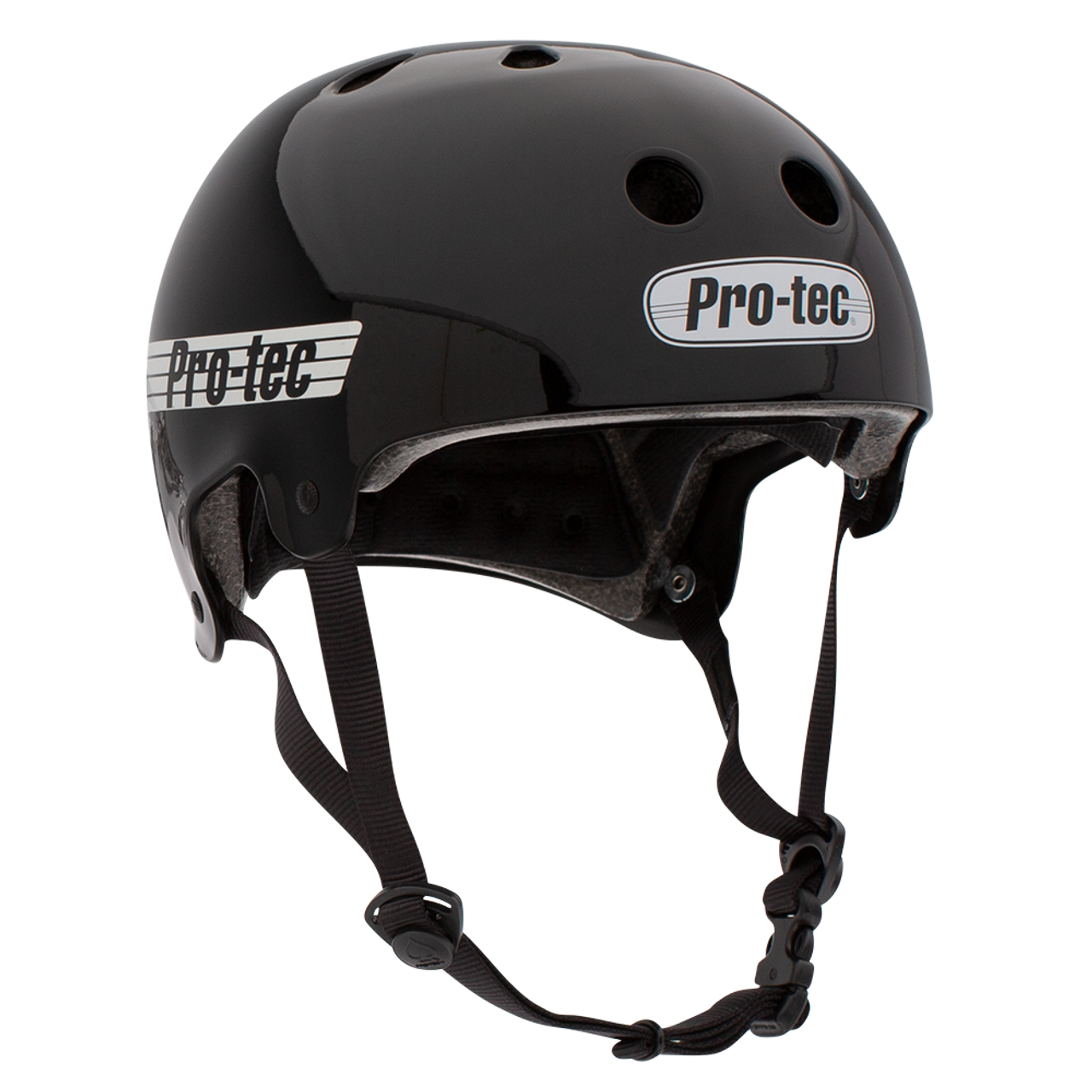 Protec Old School CERTFIED Helmet Gloss Black Medium