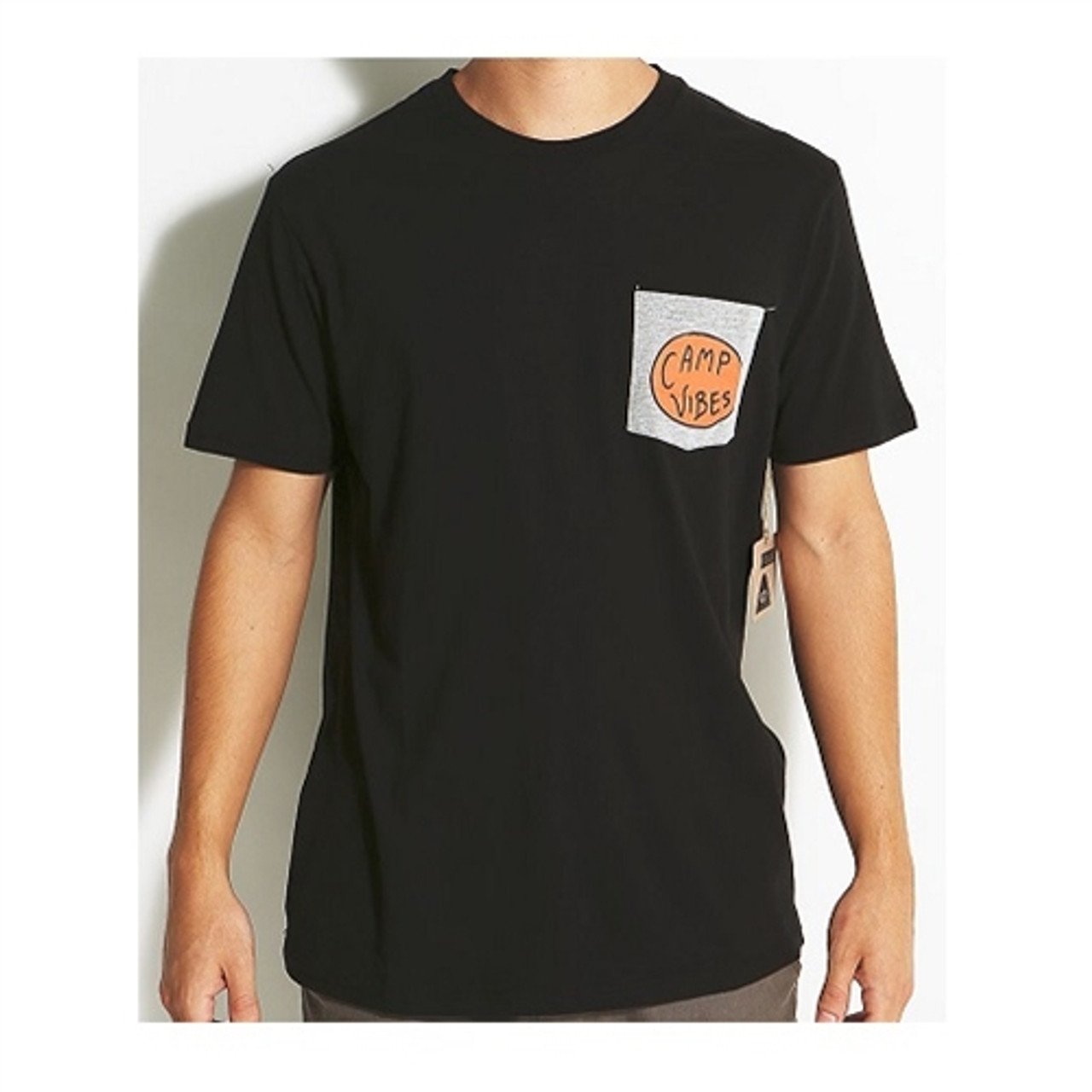 Poler Camp Vibes Pocket Tshirt Black Grey