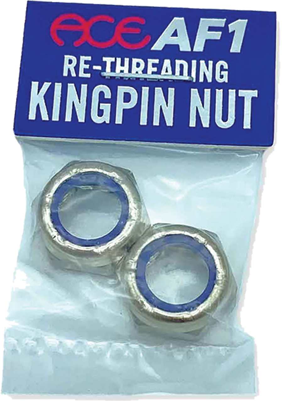 ACE RE-THREADING KINGPIN NUTS 2pack SILVER