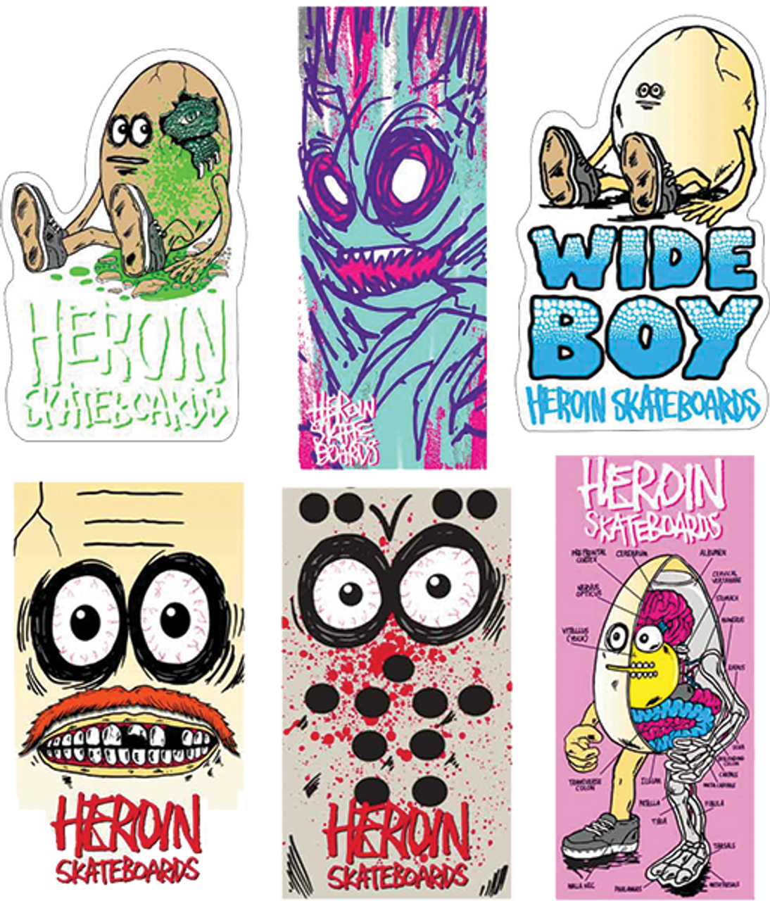 HEROIN 12PK SAVAGES STICKER ASSORTED