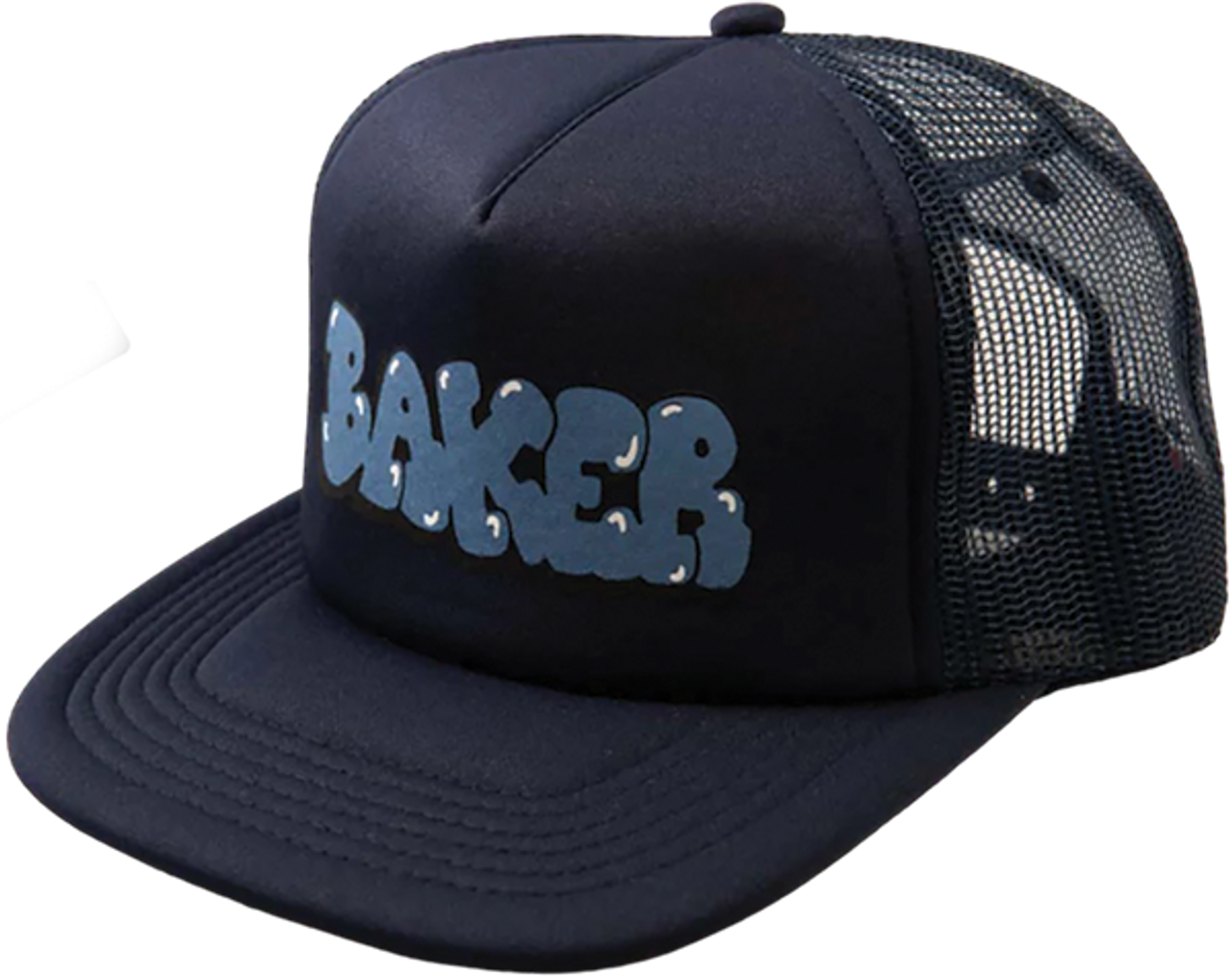 BAKER BUBBLE MESH TRUCKER HAT ADJ-NAVY