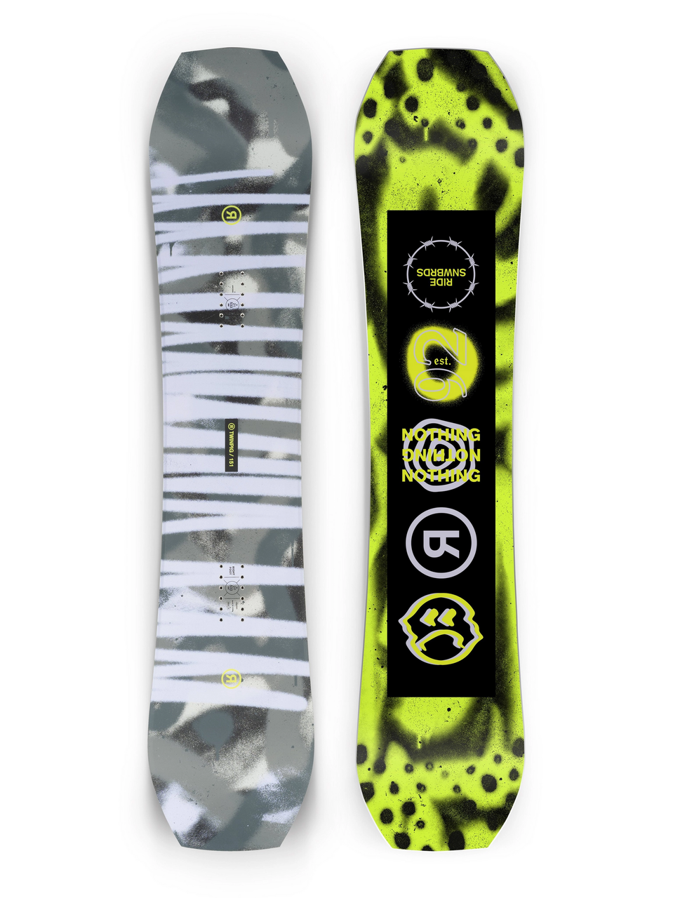 Ride TWINPIG Snowboard Grey White 154