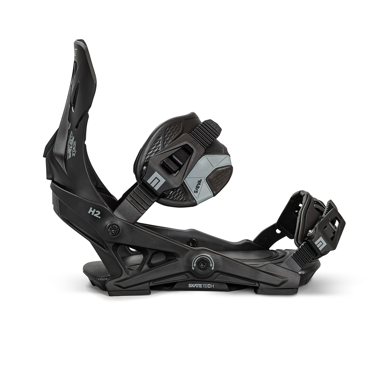 NOW Brigade Snowboard Bindings Black Silver Small