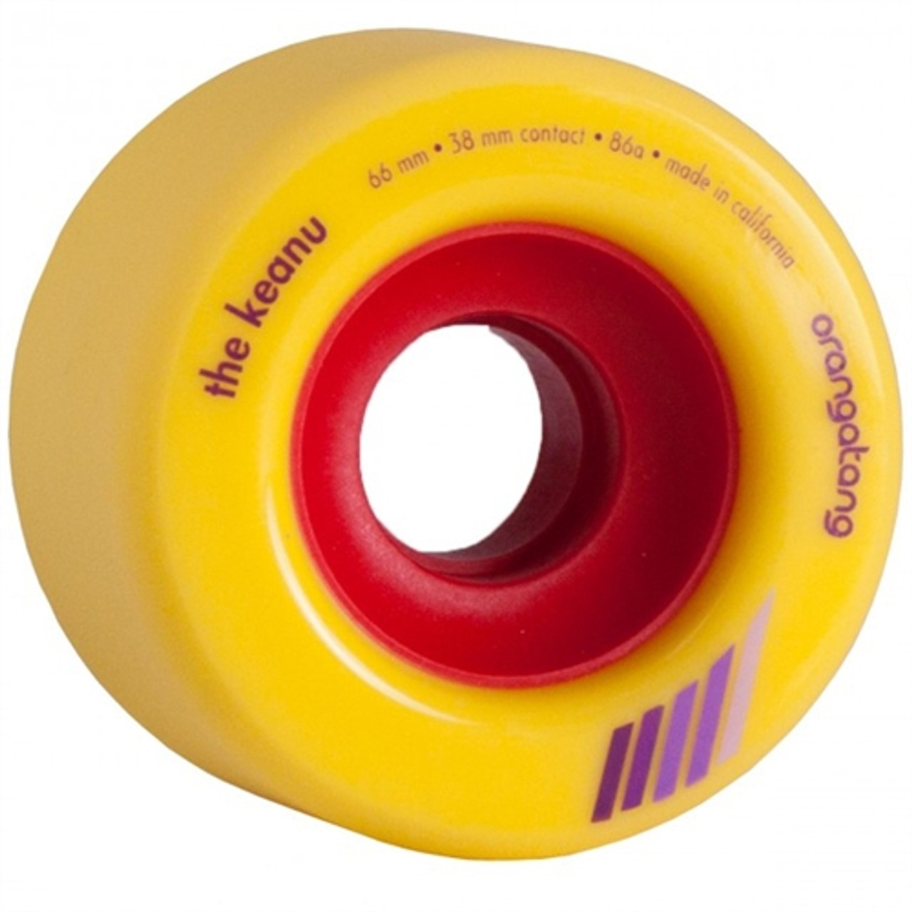 Orangatang Keanu Centerset 66mm Wheels Yellow 86a