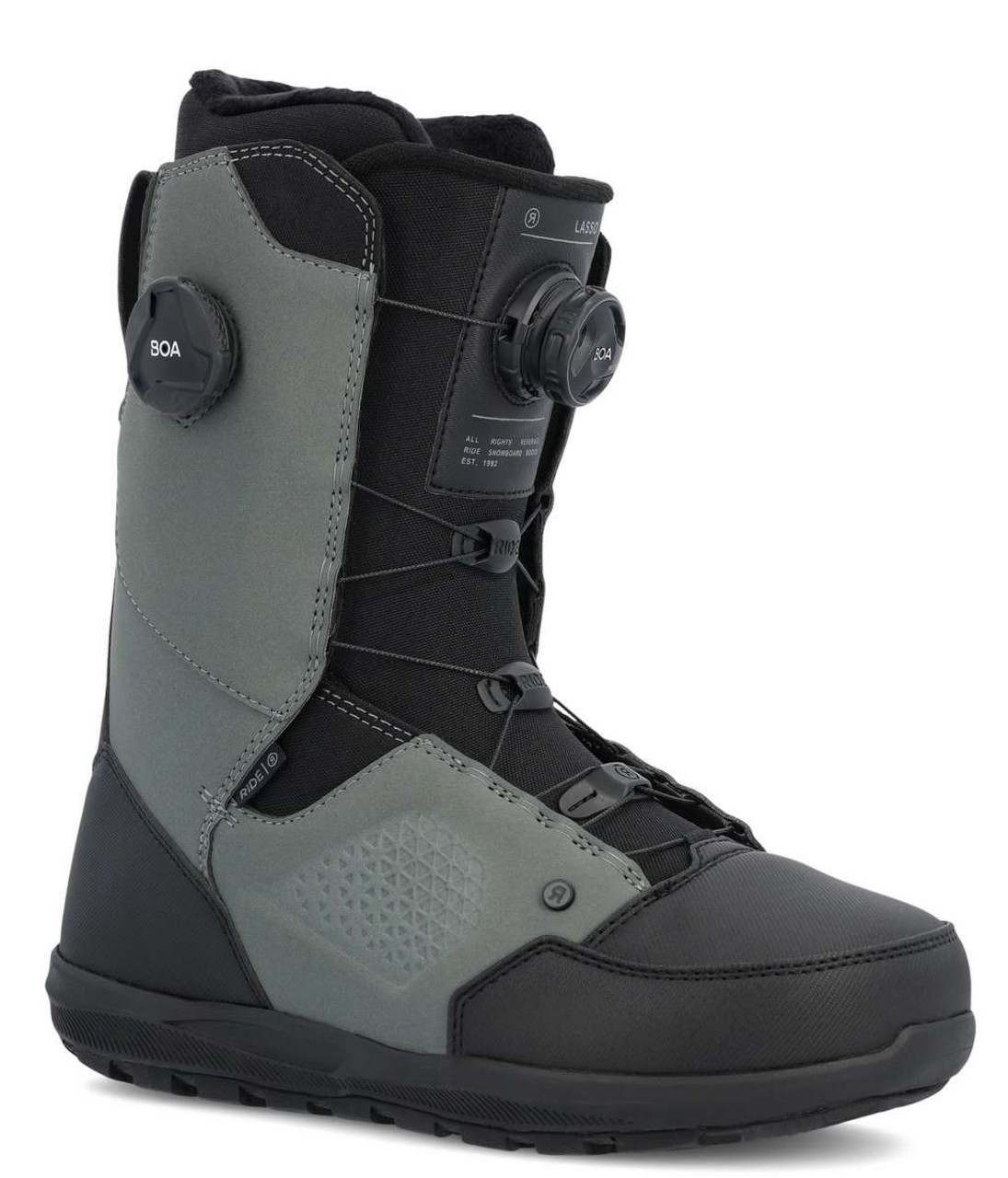 Ride Lasso Snowboard Boots Grey Black Sole