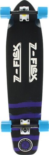 Z-FLEX KICKTAIL 38" LB SKATEBOARD COMPLETE-9x38 BLK/PURP