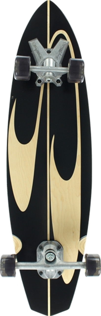 SURFSKATE STUNNER SKATEBOARD COMPLETE-9.62x36 BLACKOUT BK/NAT