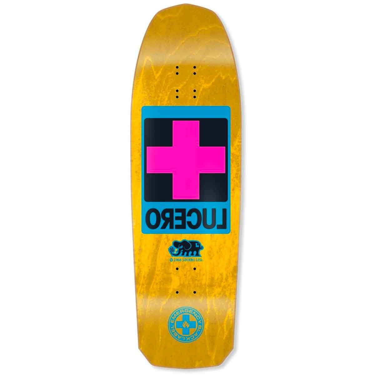 Black Label Lucero Cross Skateboard Deck Yellow Stain 10X32.88