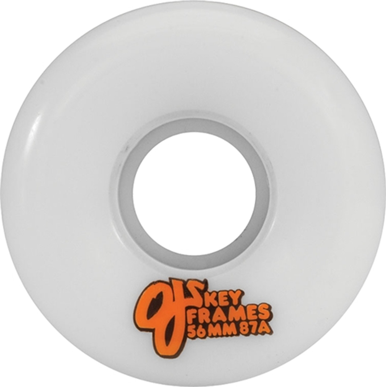 Oj Keyframe Plain Jane 56Mm 87A White W/Org | Boardparadise.com