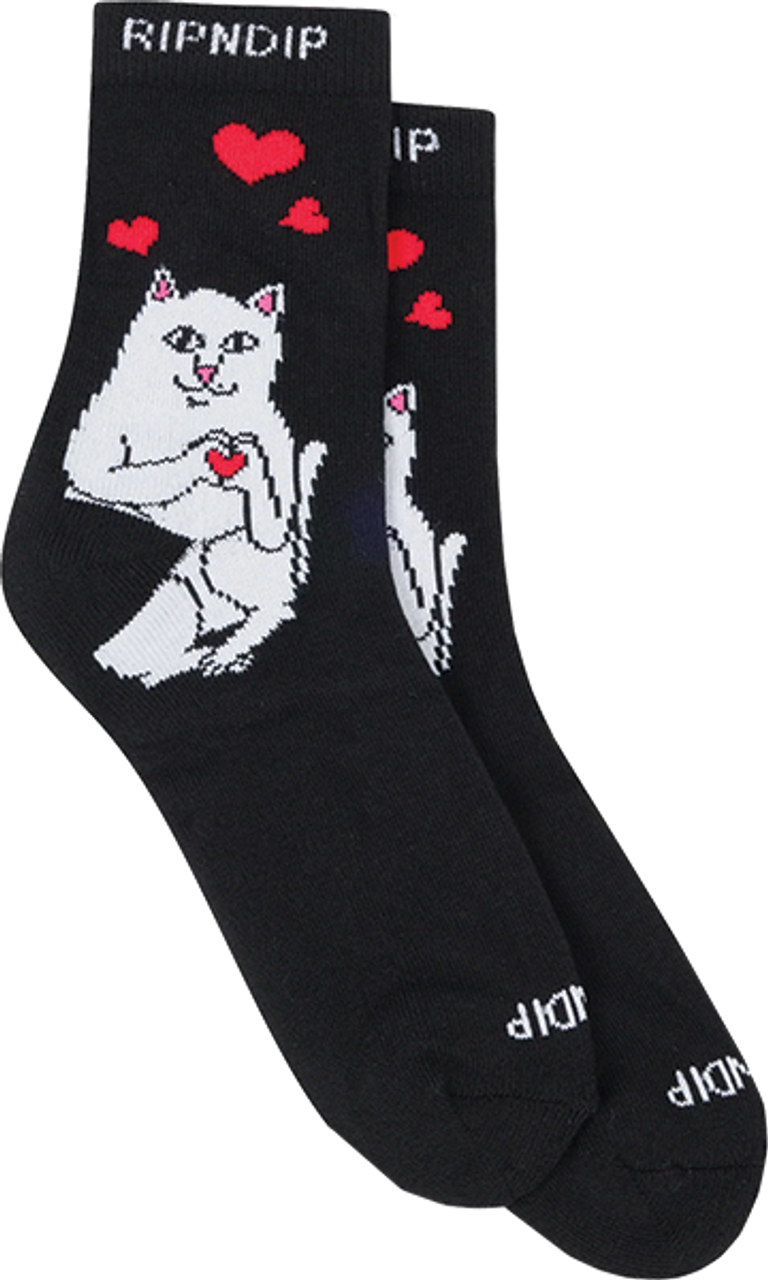 RIPNDIP NERMAL LOVES MID SOCKS BLACK