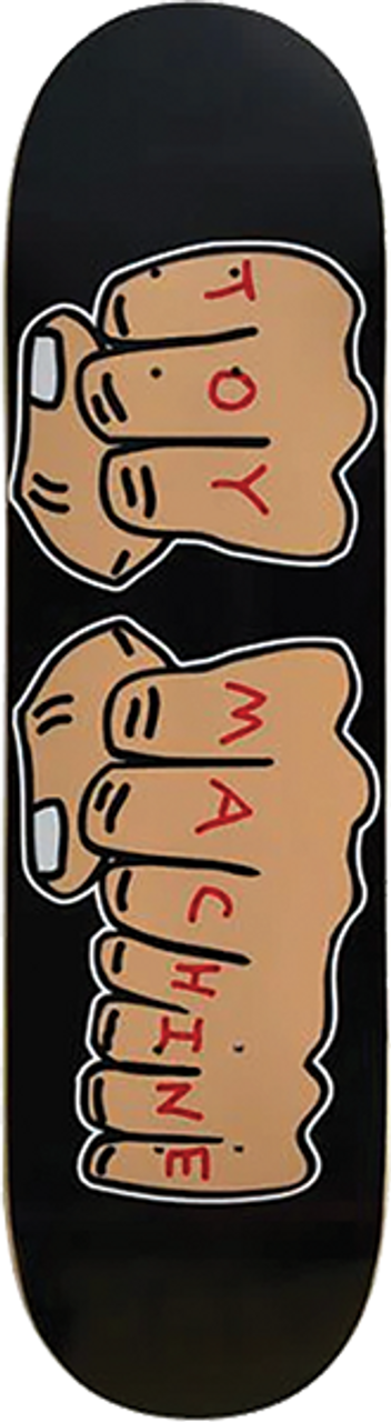 TOY MACHINE FISTS NEW 002 SKATE DECK-8.0 BLACK