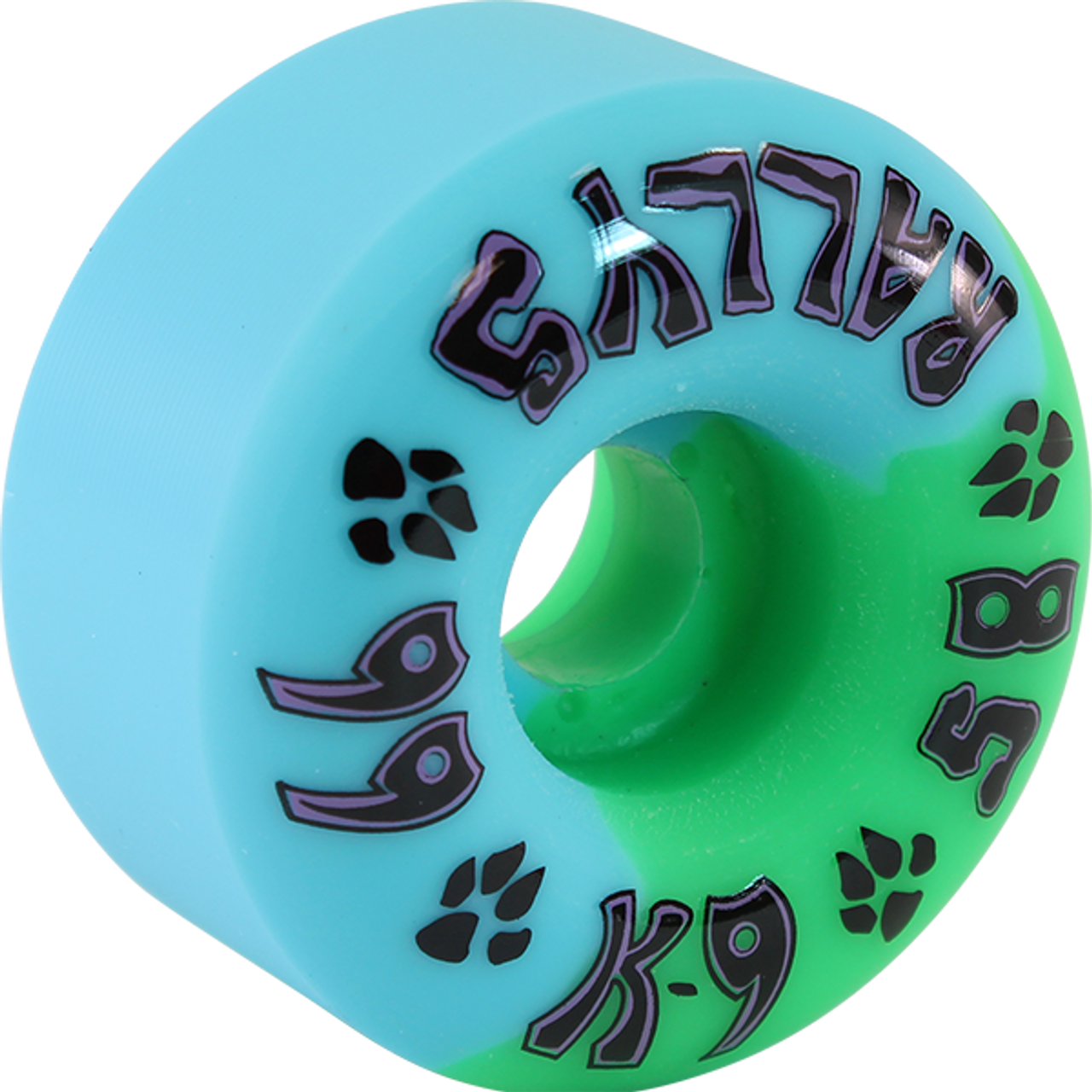 DOGTOWN K-9 RALLYS 58mm 99a BLUE/GRN WHEELS SET