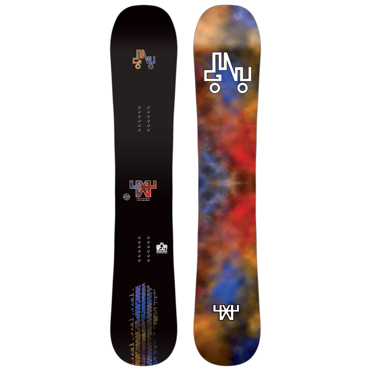 スノーボード GNU 4x4 157 Gnu 4X4 Snowboard Black White 157 | Boardparadise.com