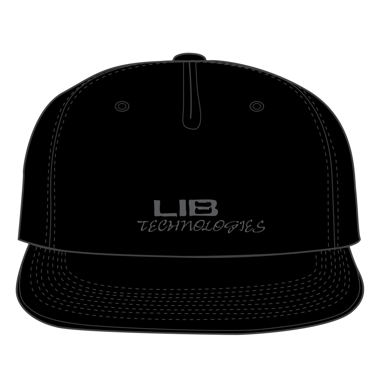 Lib Tech Logo Cap Hat Black Snapback