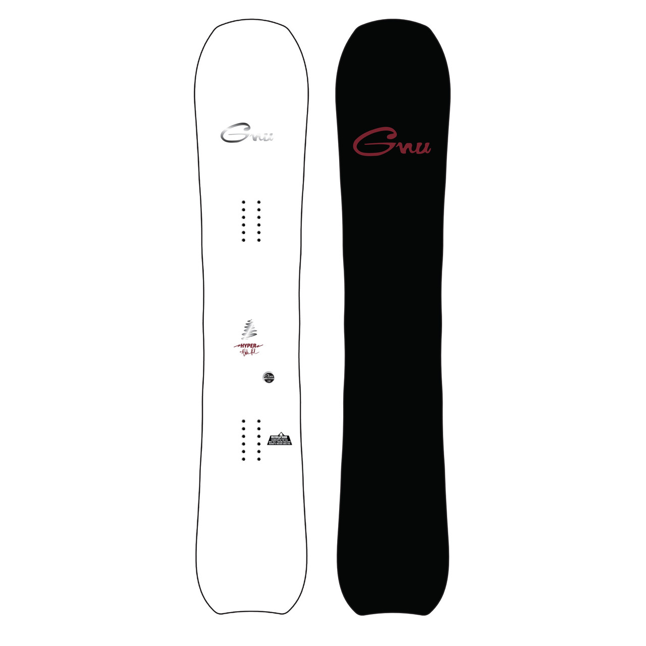 gnu HYPER スノーボード 154cm ホワイト Gnu Hyper Snowboard