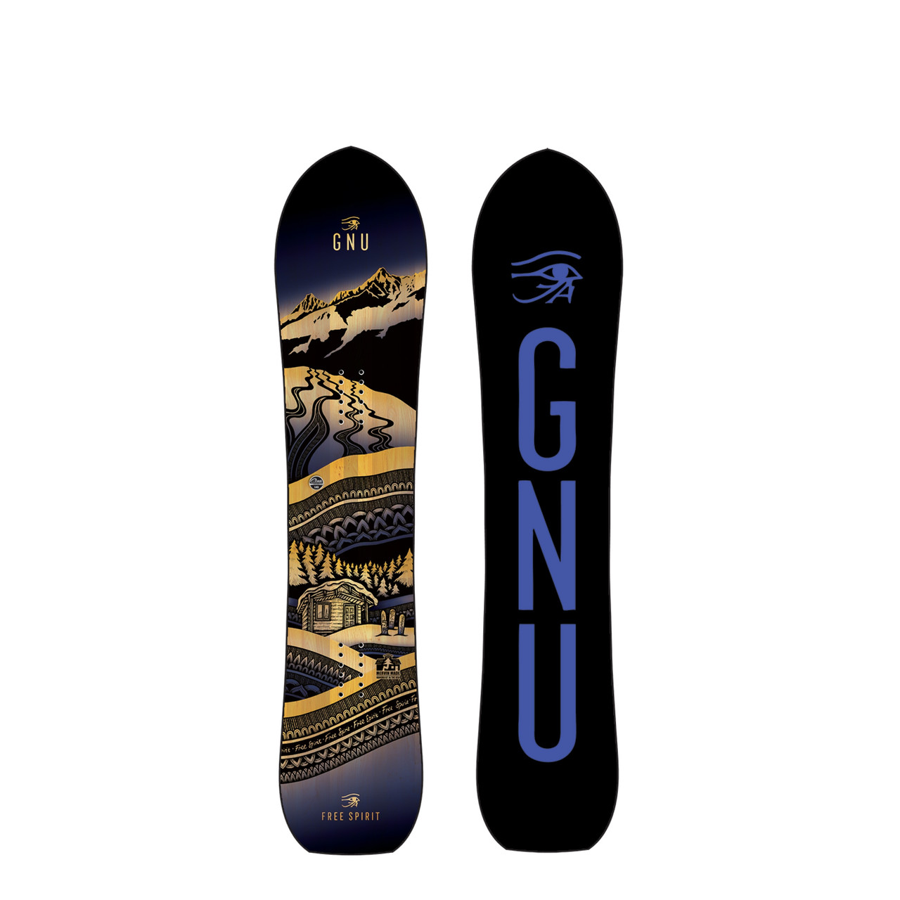 Gnu Free Spirit 2022 Snowboard Black 143 | Boardparadise.com