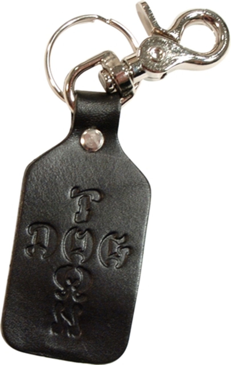 DOGTOWN LEATHER CLIP ON KEYCHAIN