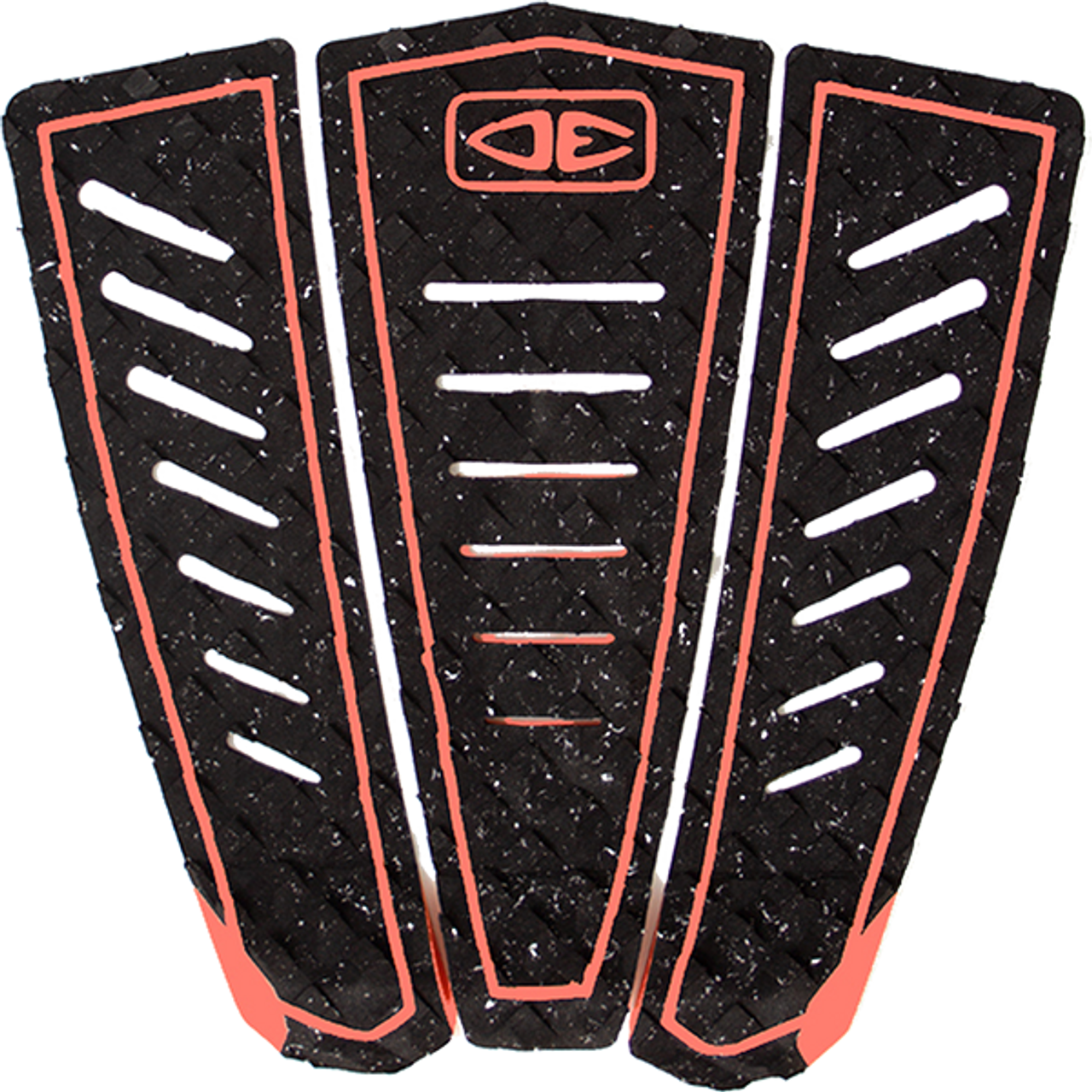 O&E KANOA 2021 3pc TAIL PAD BLACK/CORAL