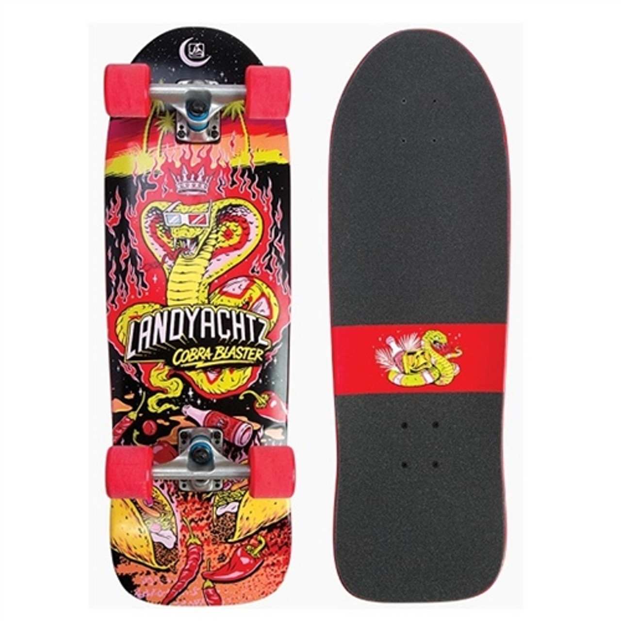 Landyachtz Tug Boat Cobra Skateboard Complete Red Black 29.75