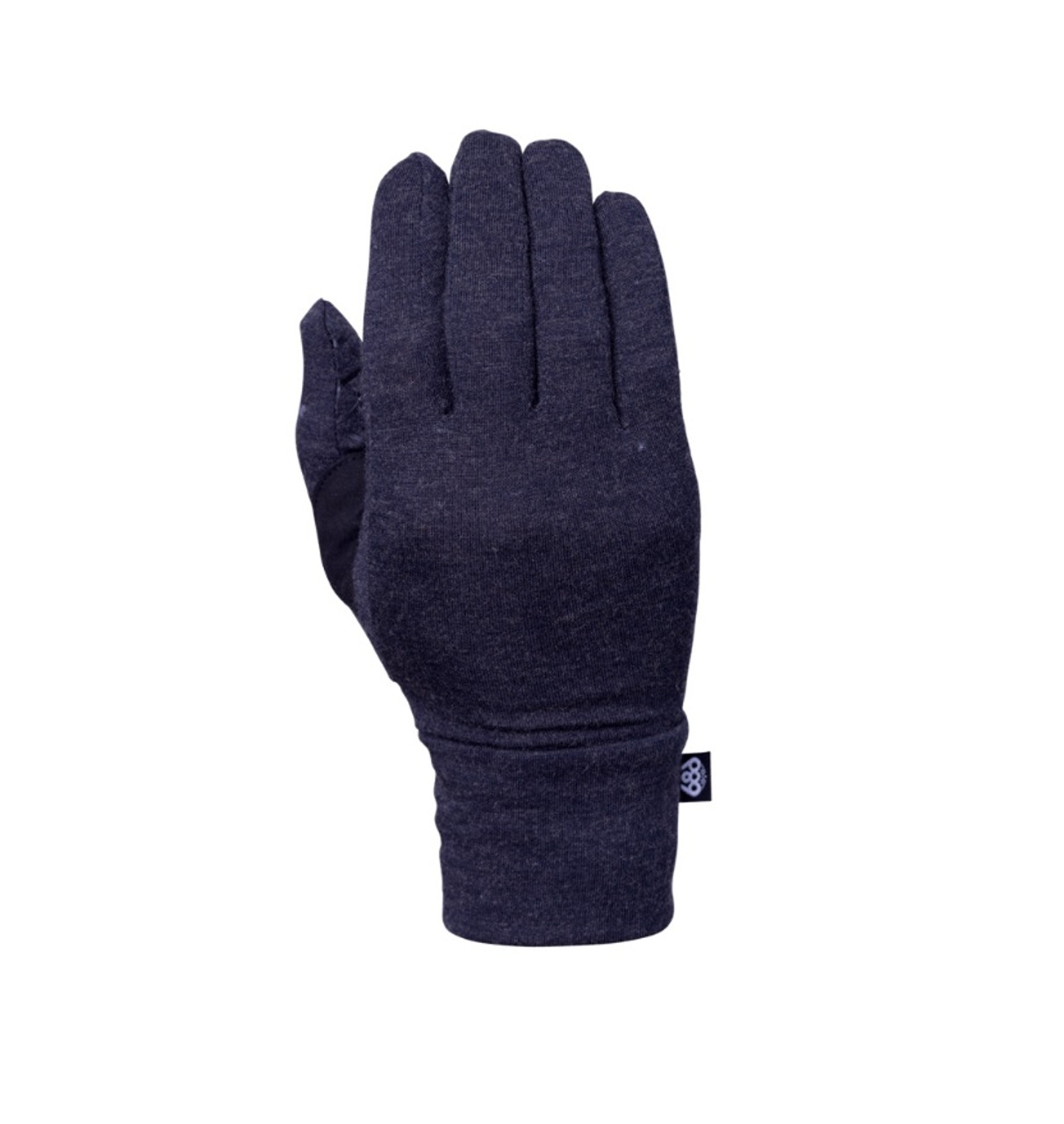 686 Merino Glove Liner Womens Black Heather