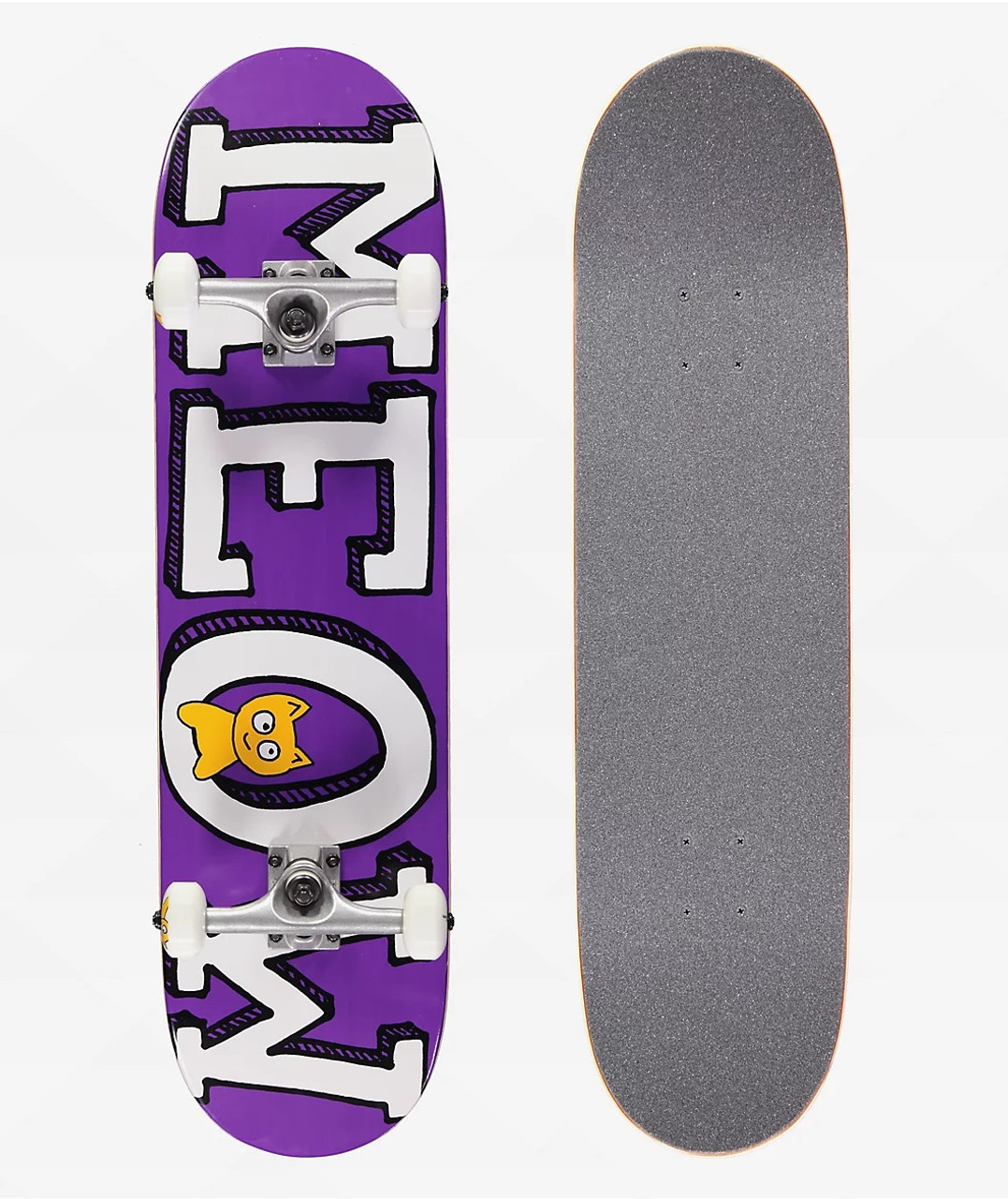 Meow Logo Skateboard Complete Purple 8.25