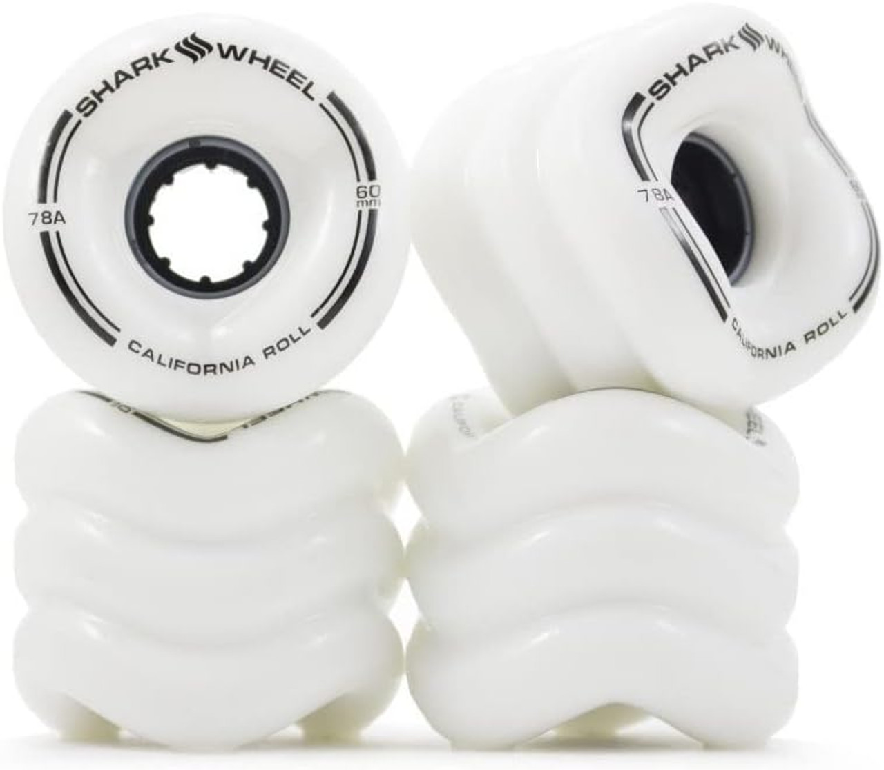 Shark California Roll Wheels White 60mm 78a