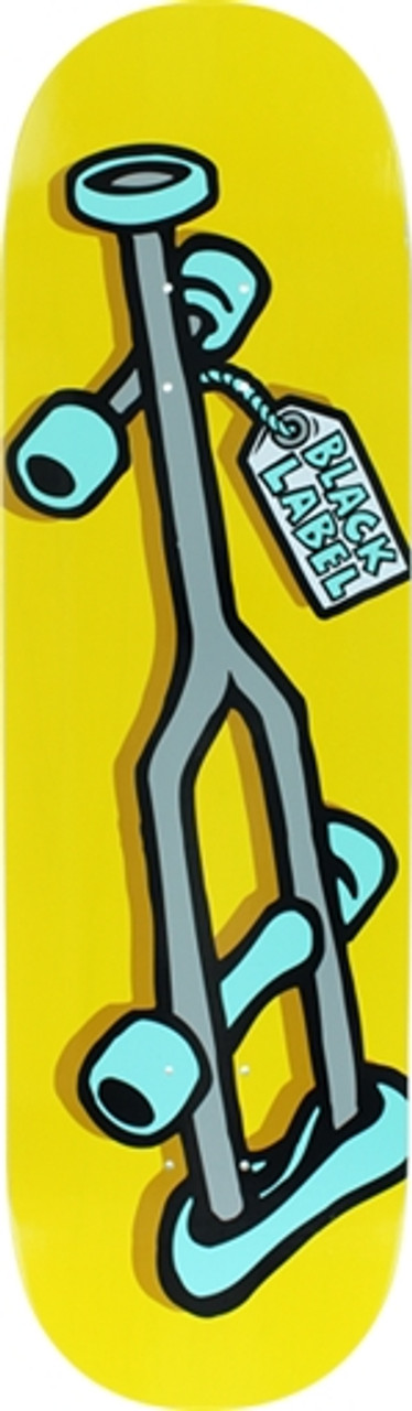 BLACK LABEL OG CRUTCH SKATEBOARD DECK 8.9 YELLOW