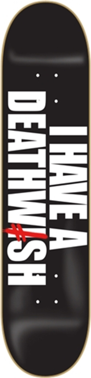 DeathWish I HAVE A DEATHWISH Skateboard Deck-8.0 BLACK