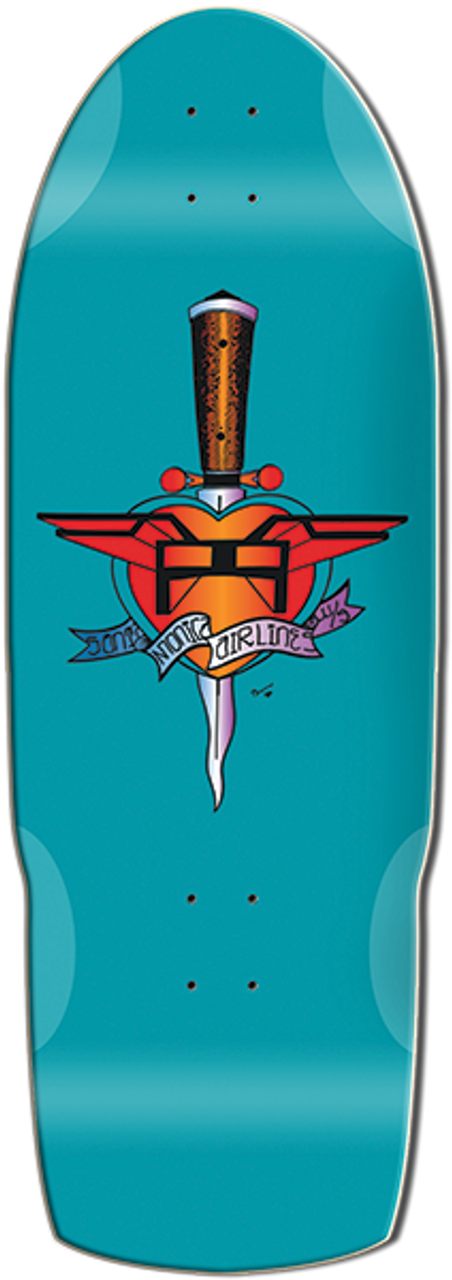 SMA HEART ATTACK SKATE DECK-10.5x31 TEAL