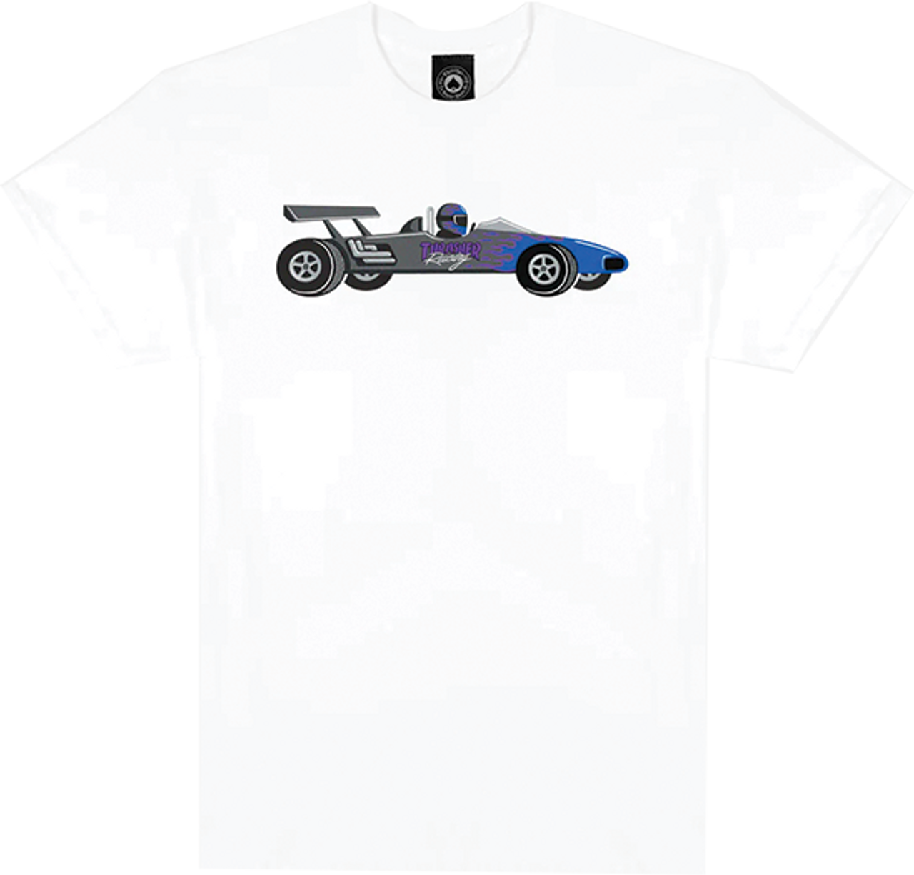 THRASHER RACECAR SS TSHIRT LARGE-WHITE