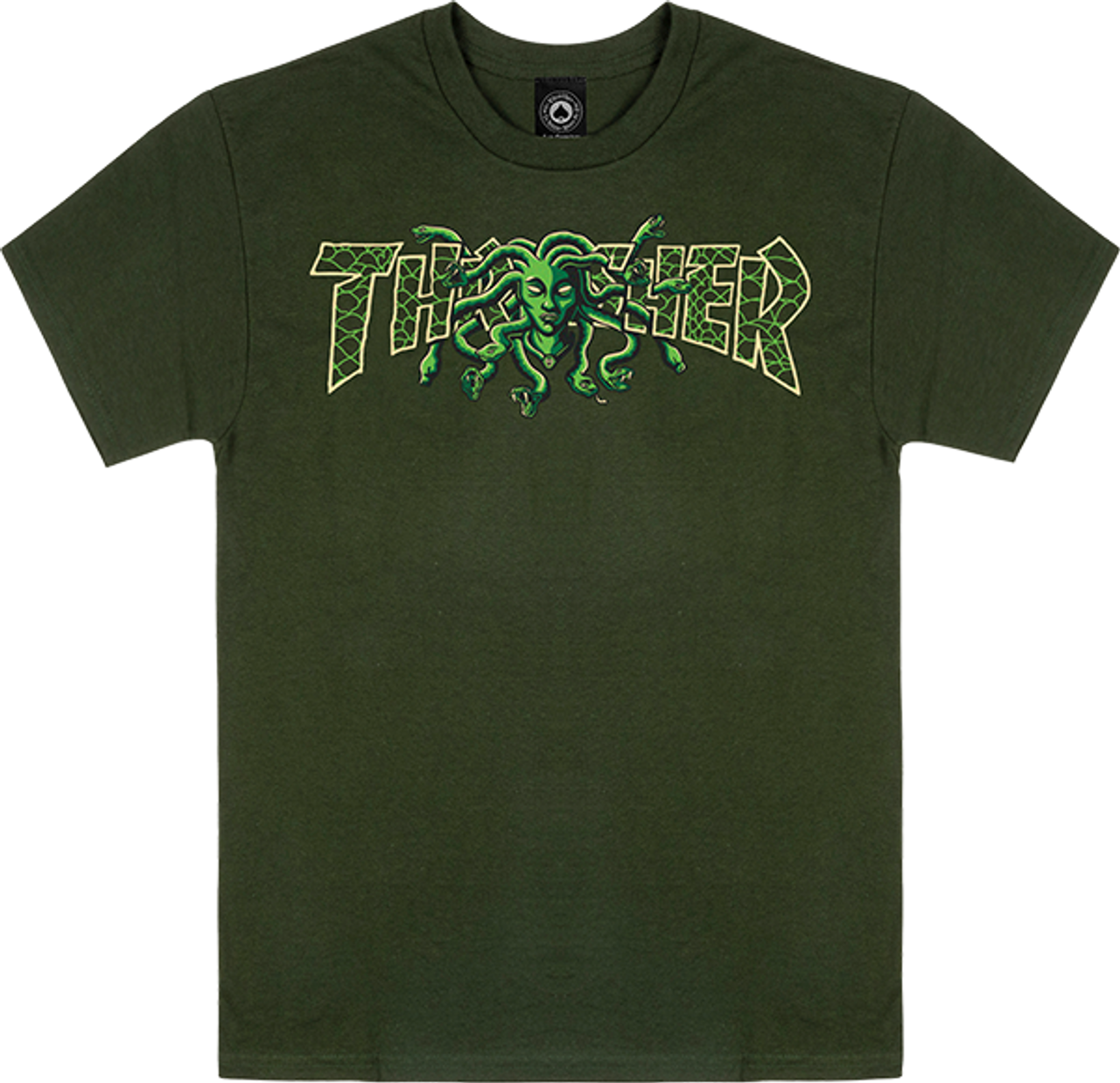 THRASHER MEDUSA SS TSHIRT SMALL-FOREST GREEN